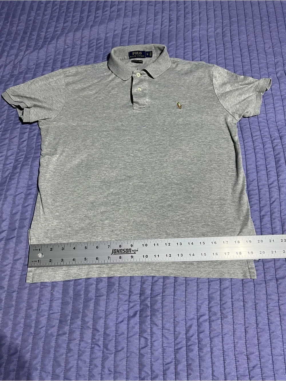 Ralph Lauren Kids Heather Gray Polo with Embroidered Pony